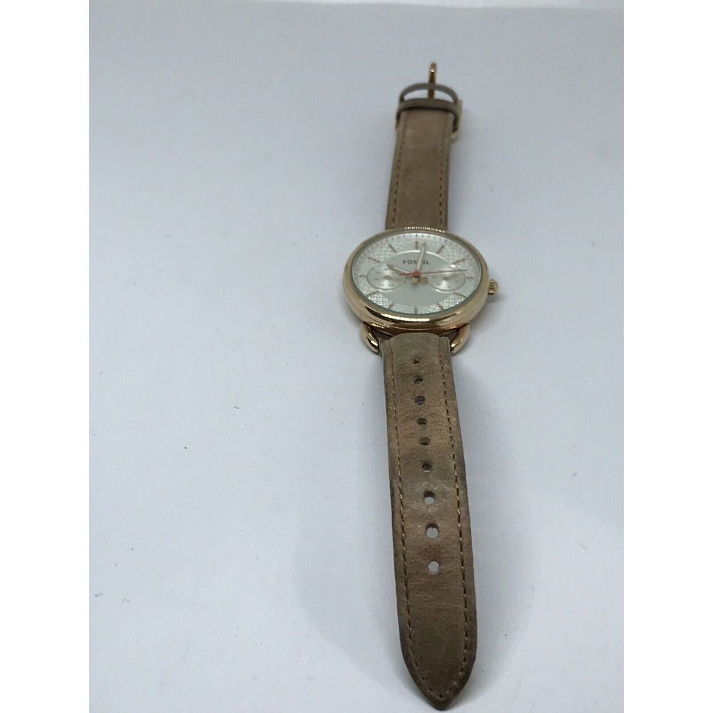 Fossil ES4021 Tailor Women’s Light Brown Leather Analog Dial Genuine Watch Z847